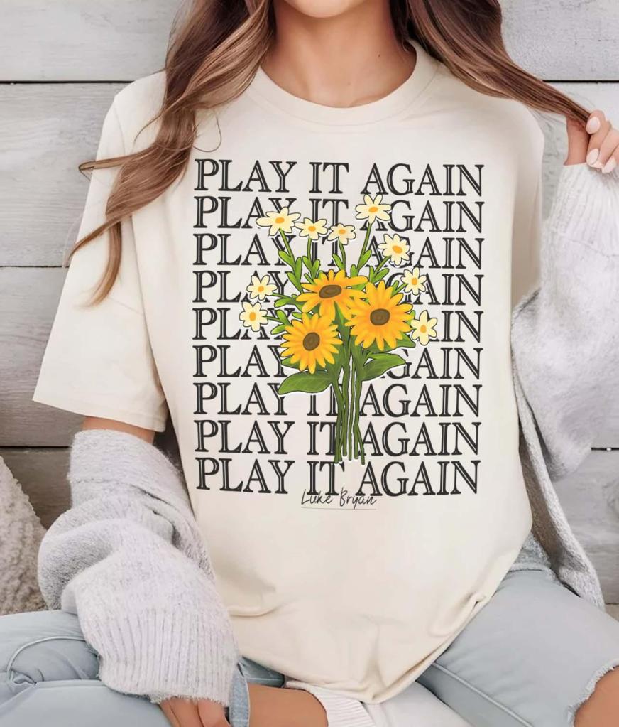Country Music T-Shirt-Luke-Play it again-Comfort